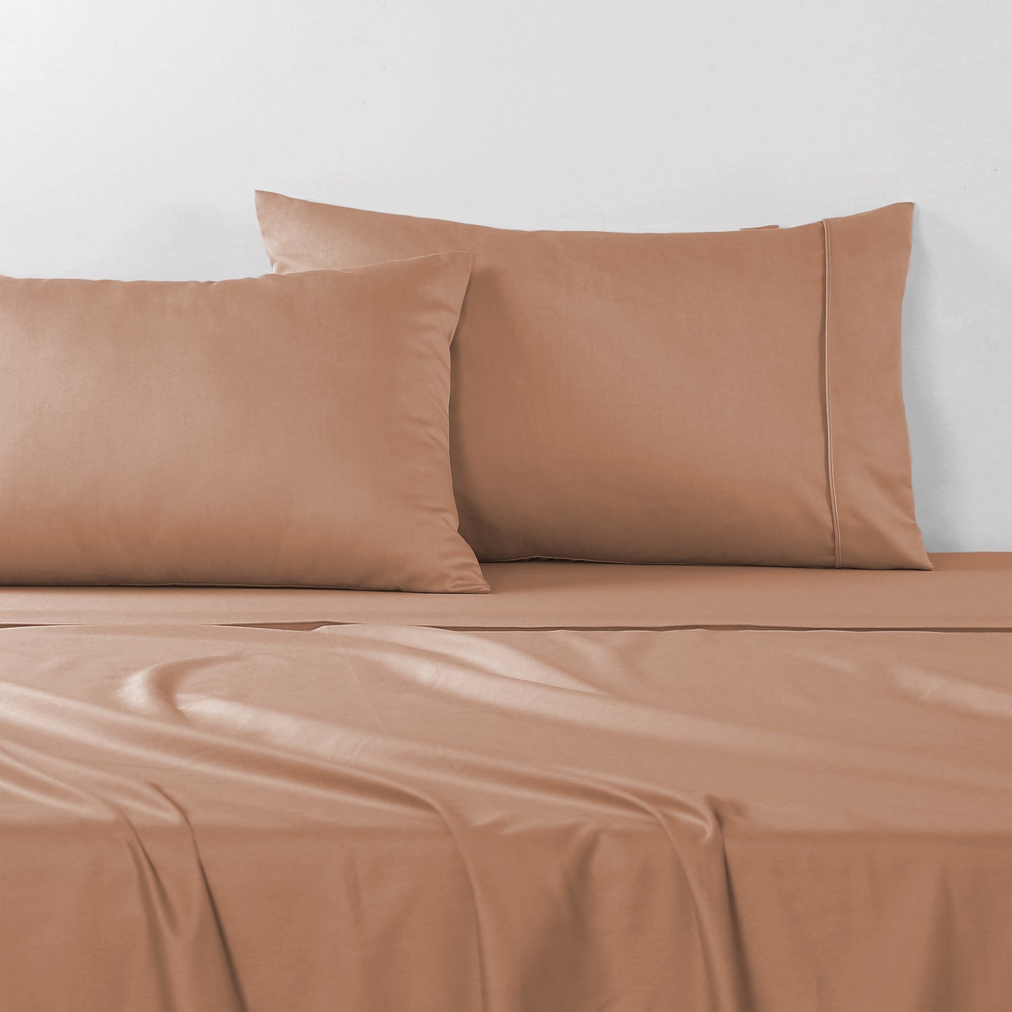Stonewashed Cotton Sheet Set- Clay