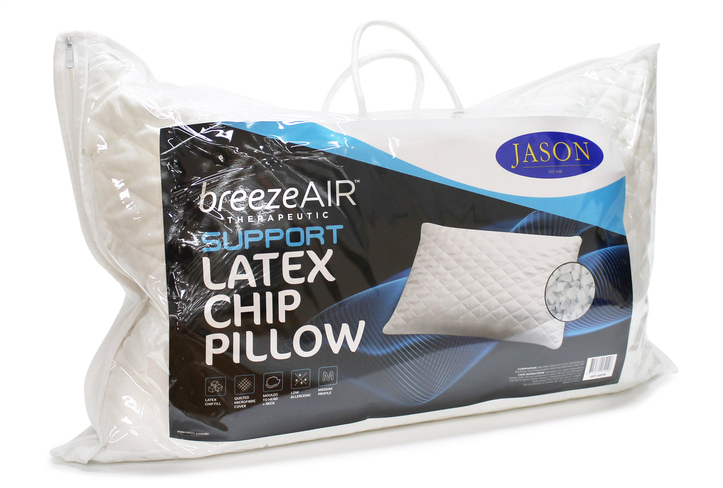 Jason BreezeAIR Therapeutic Support Latex Chip Pillow - Medium