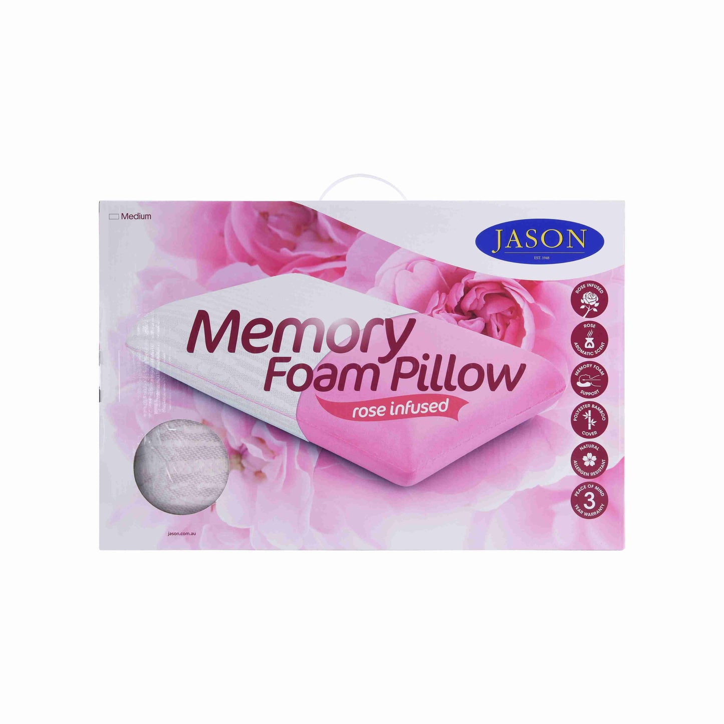 Memory Foam Scented Pillow - Rose