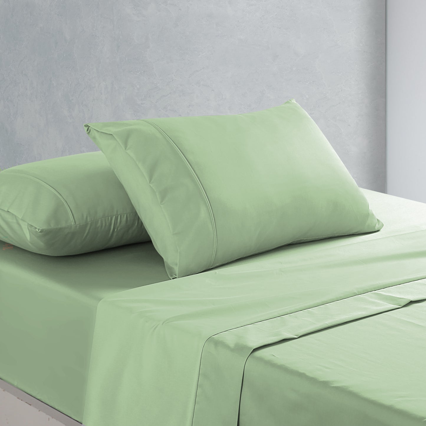 Stonewashed Cotton Sheet Set- Sage