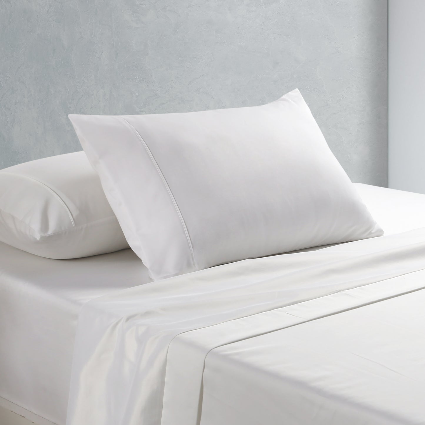 Stonewashed Cotton Sheet Set- White