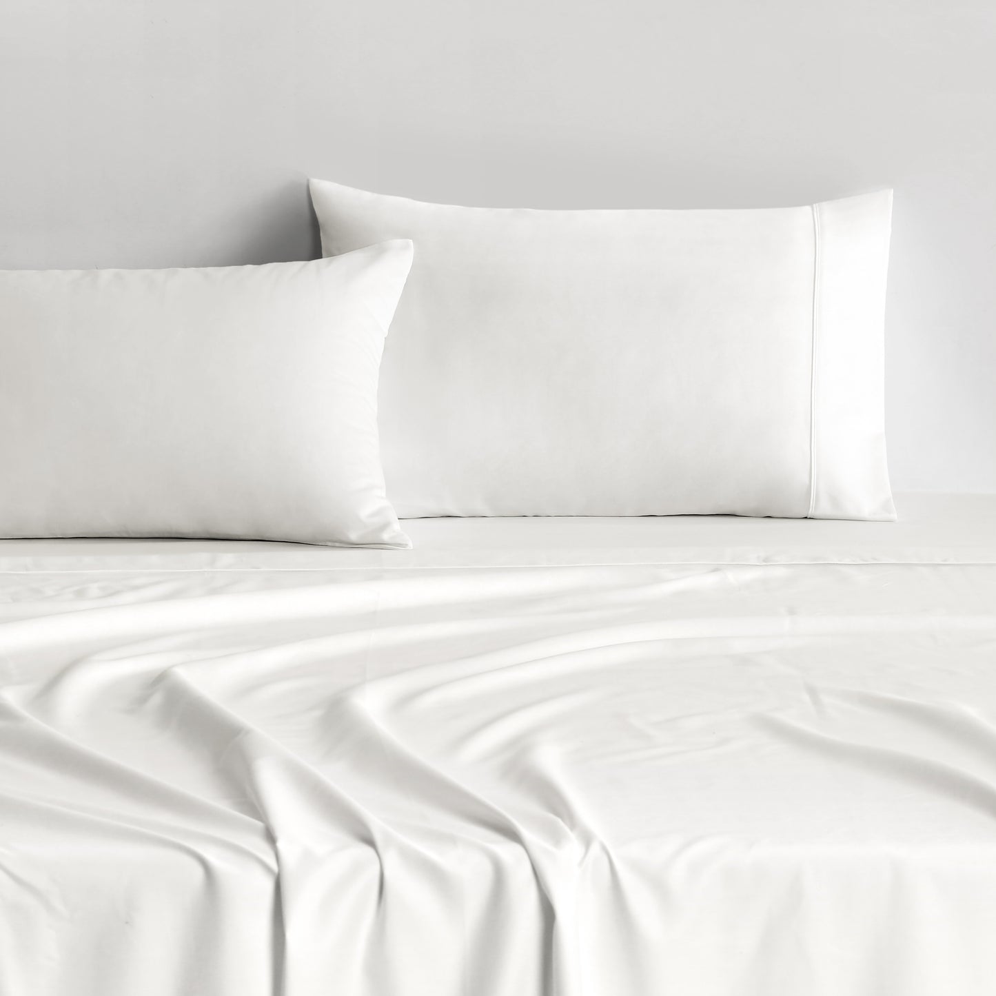 Stonewashed Cotton Sheet Set- White